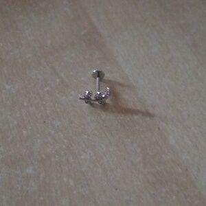 Silver Leaf Medusa Tragus Labret Lip Piercing Jewelry